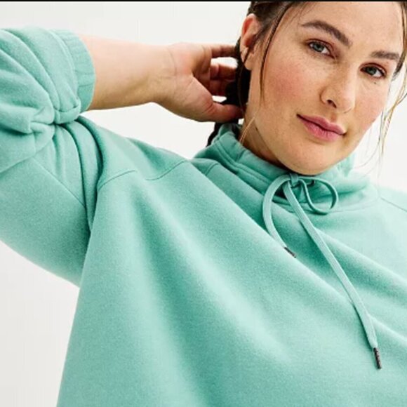 Plus Size Tek Gear® Ultrasoft Fleece Cowl Sweatshirt  NWT - Picture 5 of 12